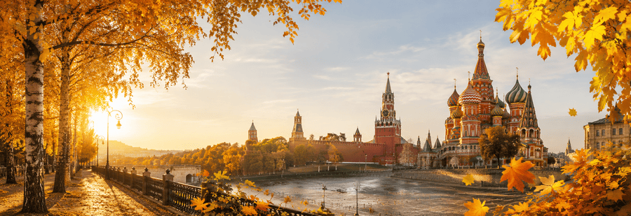 Mùa thu ở Nga với sắc vàng tại Moscow